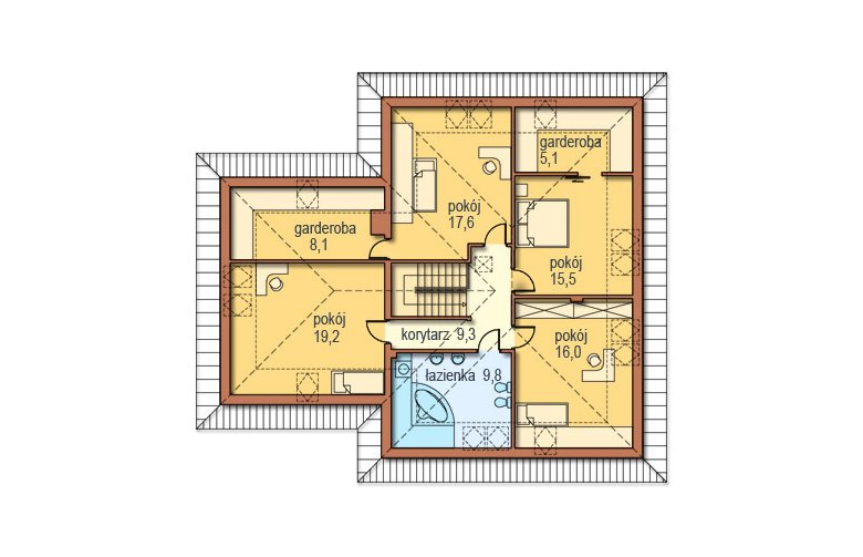 Projekt domu jednorodzinnego Syntia II wersja B - 