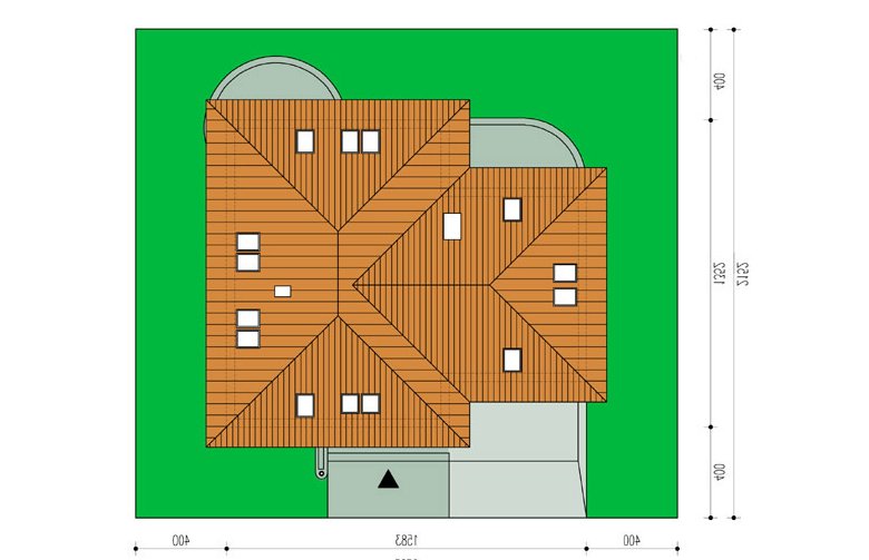 Projekt domu jednorodzinnego Syntia II wersja B - Usytuowanie - wersja lustrzana