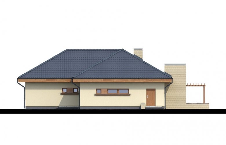 Projekt domu dwurodzinnego TK31 - elewacja 4