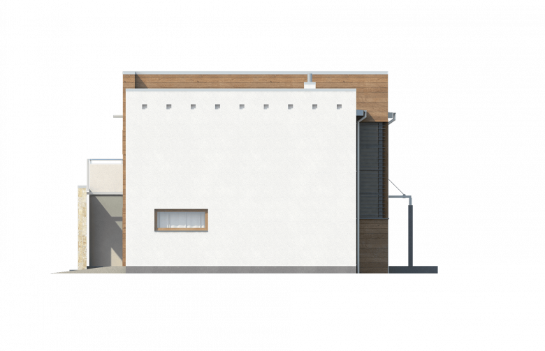 Projekt domu nowoczesnego Zx15 - elewacja 2
