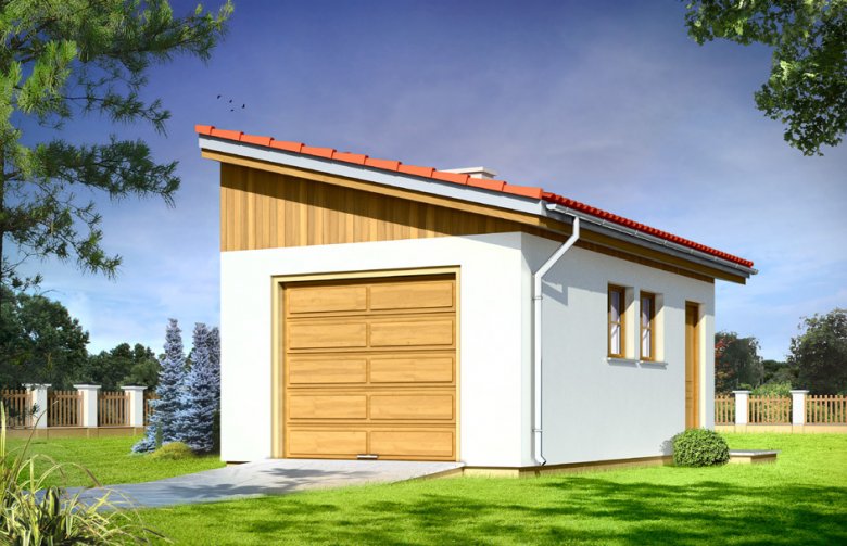 Projekt domu energooszczędnego Garaż BG09 (435)