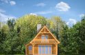 Projekt domu z bala Chatka drewniana  - elewacja 1