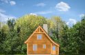 Projekt domu z bala Chatka drewniana  - elewacja 2