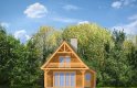 Projekt domu z bala Chatka drewniana  - elewacja 1