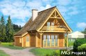 Projekt domu z bala Chatka drewniana  - wizualizacja 0
