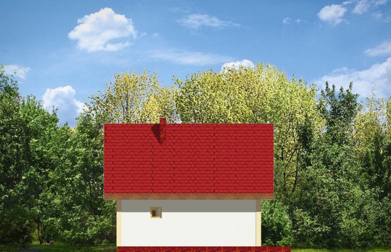 Projekt domu jednorodzinnego Sosenka (201) - elewacja 2