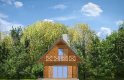 Projekt domu z bala Sosenka drewniana (205) - elewacja 4