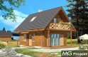 Projekt domu z bala Sosenka drewniana (205) - wizualizacja 0
