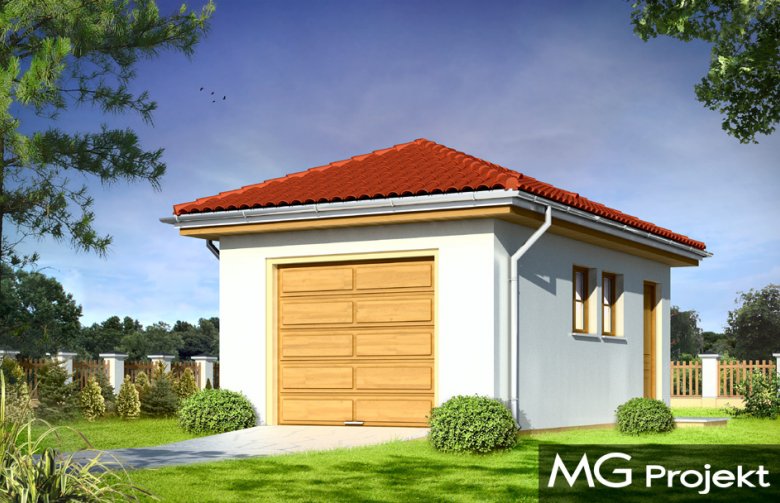 Projekt domu energooszczędnego Garaż BG10 (436)