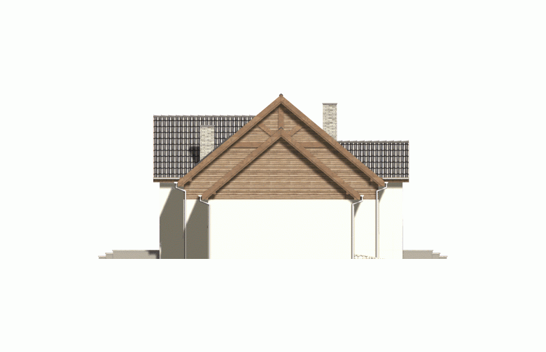Projekt domu energooszczędnego SKY - elewacja 4