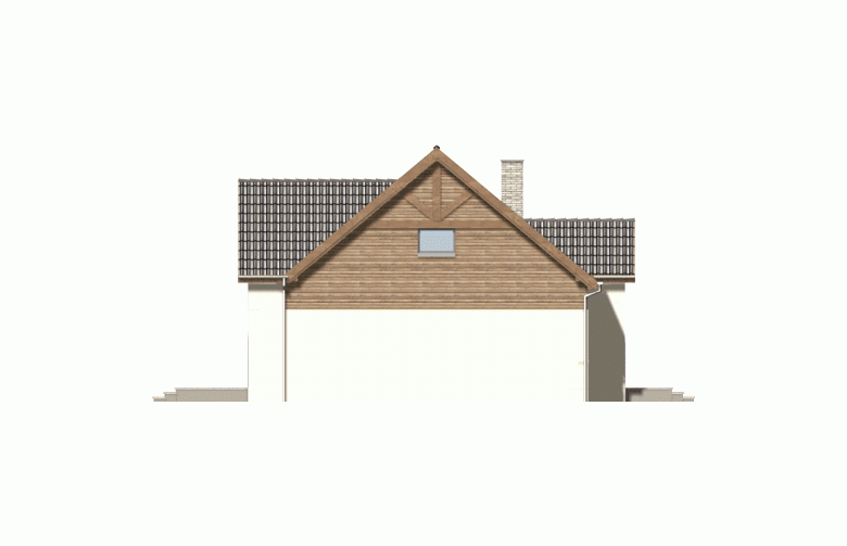 Projekt domu energooszczędnego SKY - elewacja 2