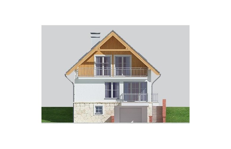 Projekt domu jednorodzinnego LK&616 - elewacja 1