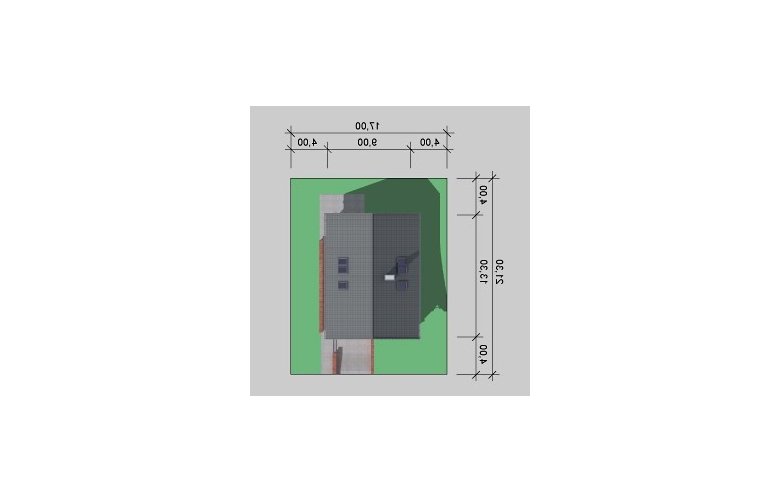 Projekt domu jednorodzinnego LK&616 - Usytuowanie - wersja lustrzana