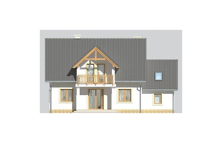 Projekt domu jednorodzinnego LK&637 - elewacja 3