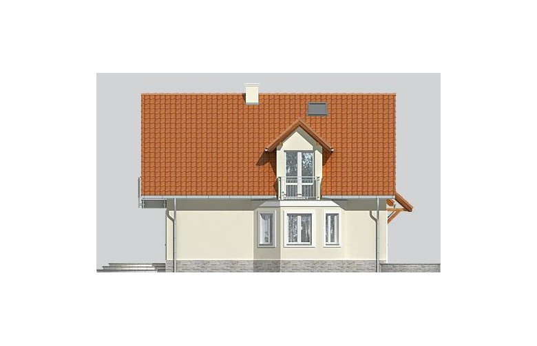 Projekt domu jednorodzinnego LK&646 - elewacja 2