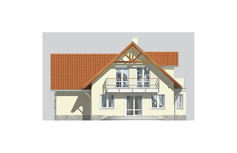 Projekt domu jednorodzinnego LK&646 - elewacja 3