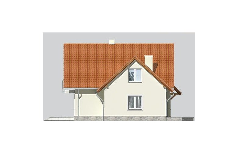 Projekt domu jednorodzinnego LK&646 - elewacja 4