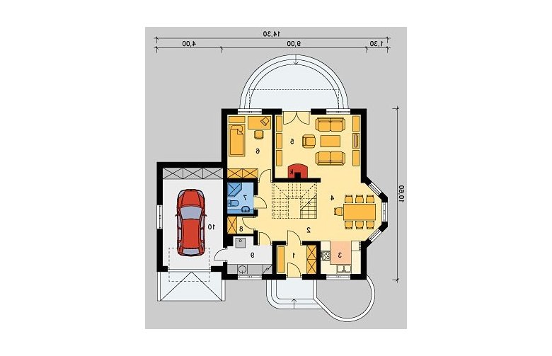 Projekt domu jednorodzinnego LK&646 - parter