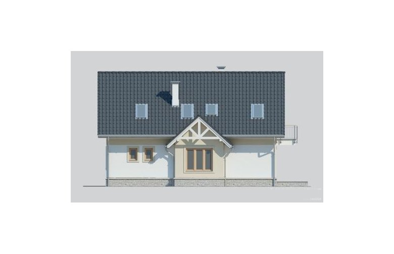 Projekt domu jednorodzinnego LK&650 - elewacja 3