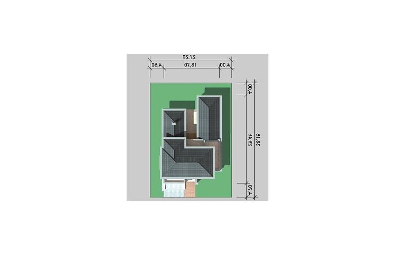 Projekt domu szkieletowego LK&654 - Usytuowanie - wersja lustrzana
