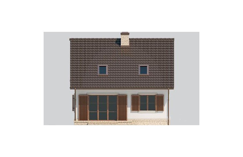 Projekt domu jednorodzinnego LK&661 - elewacja 3