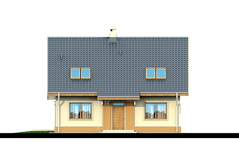 Projekt domu jednorodzinnego Armanda BIS - elewacja 1