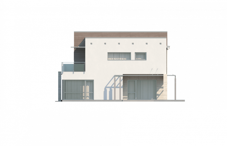 Projekt domu piętrowego Zx15 GL2 - elewacja 1