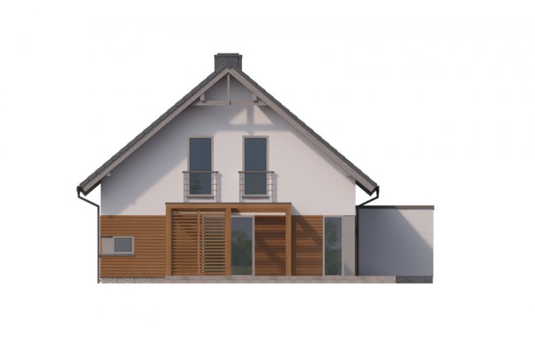 Projekt domu jednorodzinnego Korso - elewacja 4
