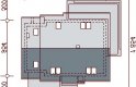 Projekt domu jednorodzinnego Kendra BIS - usytuowanie - wersja lustrzana