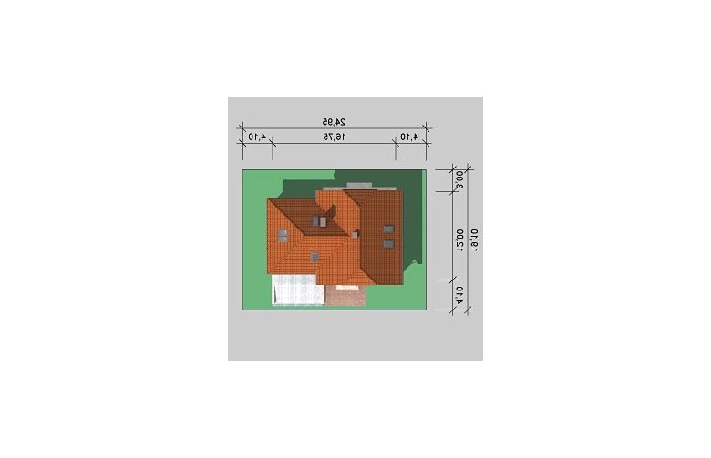 Projekt domu wielorodzinnego LK&676 - Usytuowanie - wersja lustrzana