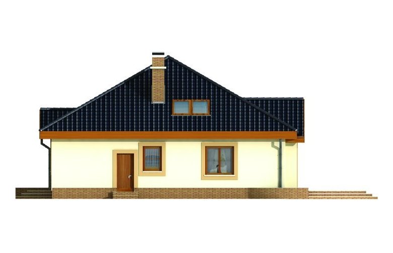 Projekt domu dwurodzinnego Groszek - elewacja 3