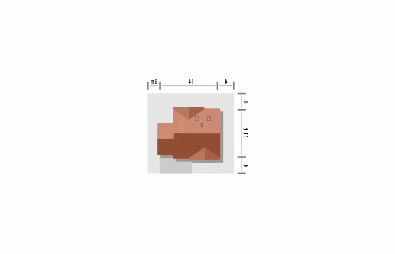 Projekt domu jednorodzinnego FINEZJA - Usytuowanie - wersja lustrzana