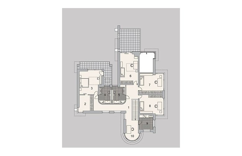 Projekt domu z poddaszem LK&698 - piętro