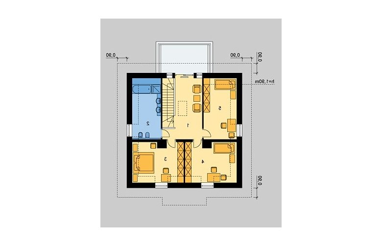 Projekt domu piętrowego LK&710 - poddasze