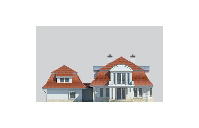 Projekt domu piętrowego LK&711 - elewacja 3