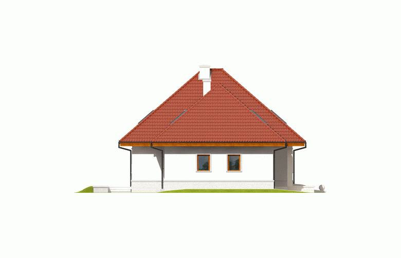 Projekt domu jednorodzinnego Jarek G1 - elewacja 2