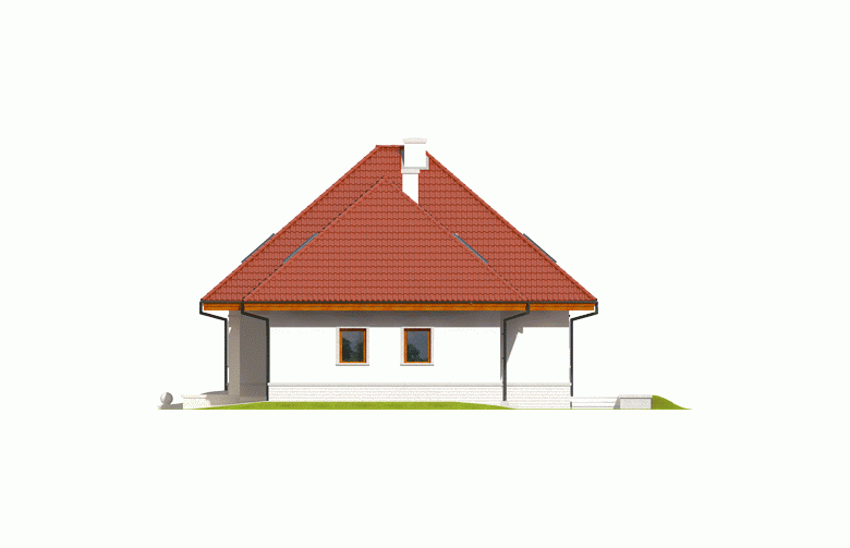 Projekt domu jednorodzinnego Jarek G1 - elewacja 2