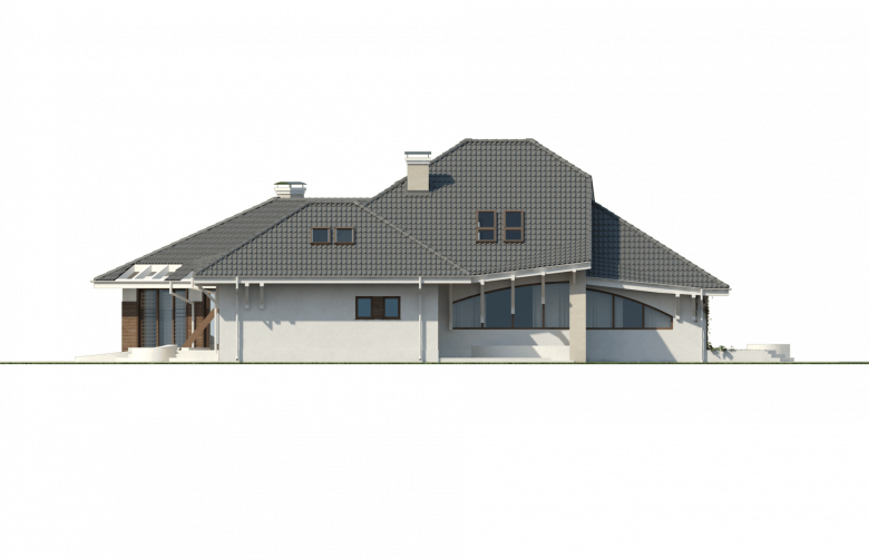 Projekt domu z poddaszem Zr5 - elewacja 1