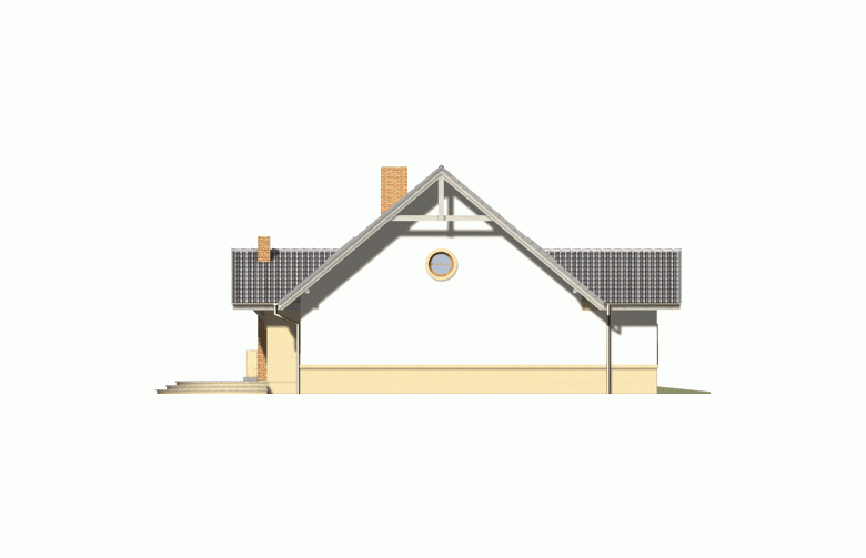 Projekt domu jednorodzinnego KONESER - elewacja 2
