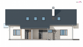 Elewacja projektu Z184 dom jednorodzinny dwulokalowy - 2 - wersja lustrzana