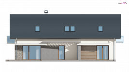 Elewacja projektu Z184 dom jednorodzinny dwulokalowy - 4 - wersja lustrzana