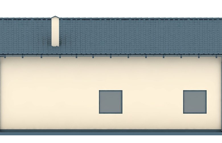 Projekt domu energooszczędnego G50 - Budynek garażowo - gospodarczy - elewacja 3