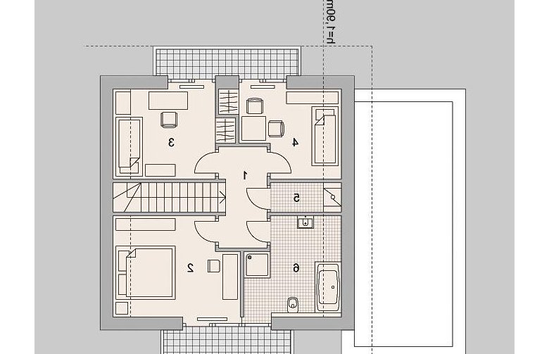 Projekt domu wielorodzinnego LK&1183 - rzut piętra