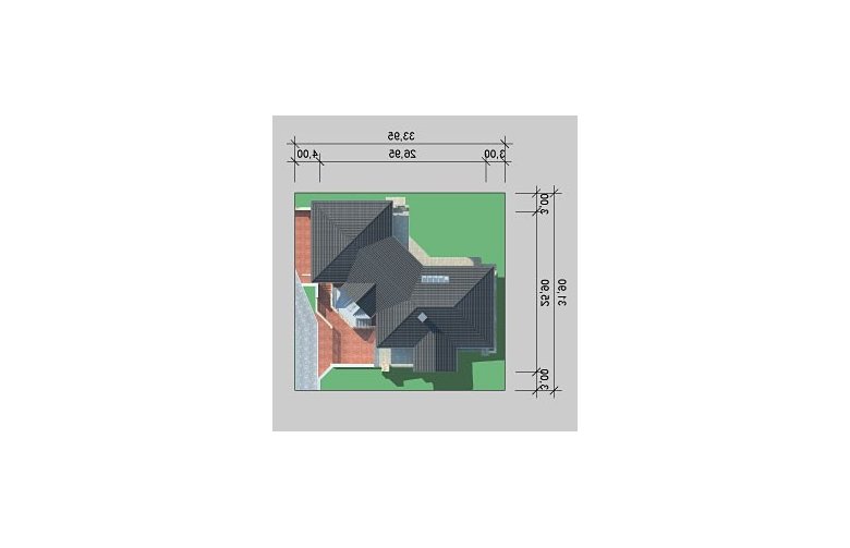 Projekt domu dwurodzinnego LK&713 - Usytuowanie - wersja lustrzana