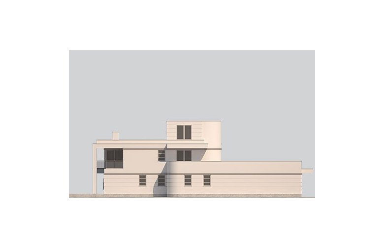 Projekt domu z poddaszem LK&1075 - elewacja 4