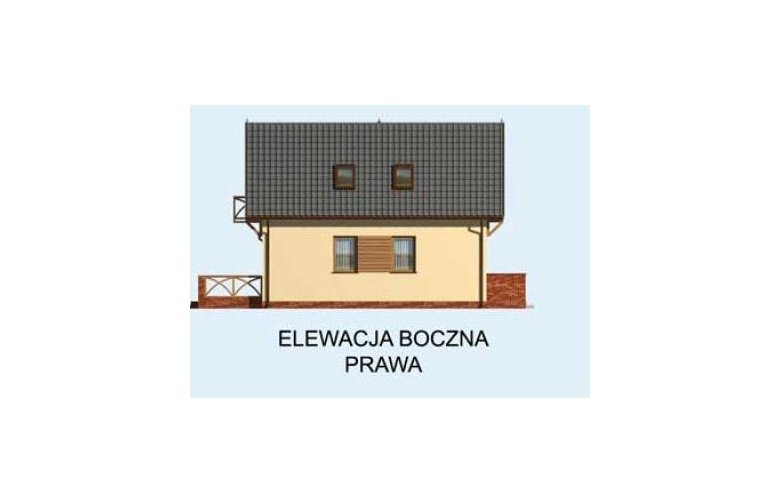 Projekt domu z poddaszem PALANKA - elewacja 4