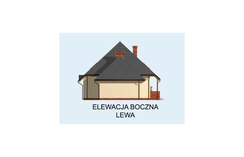 Projekt domu jednorodzinnego GIZA - elewacja 2