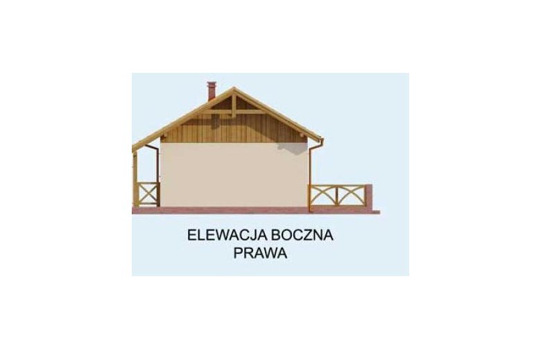 Projekt domu letniskowego RIOBAMBA dom letniskowy - elewacja 4
