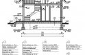 Projekt domu letniskowego ORLEAN dom letniskowy z poddaszem - przekrój 1