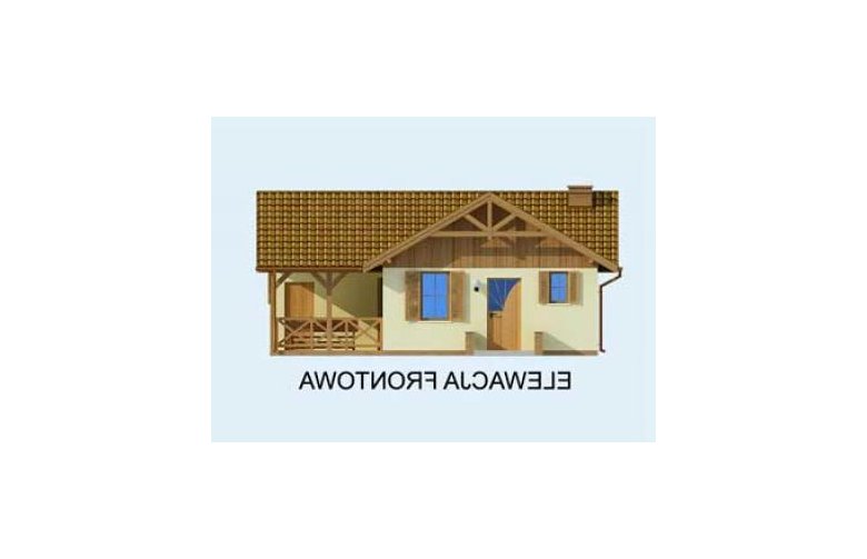 Projekt domu letniskowego BOGOTA dom letniskowy - elewacja 1